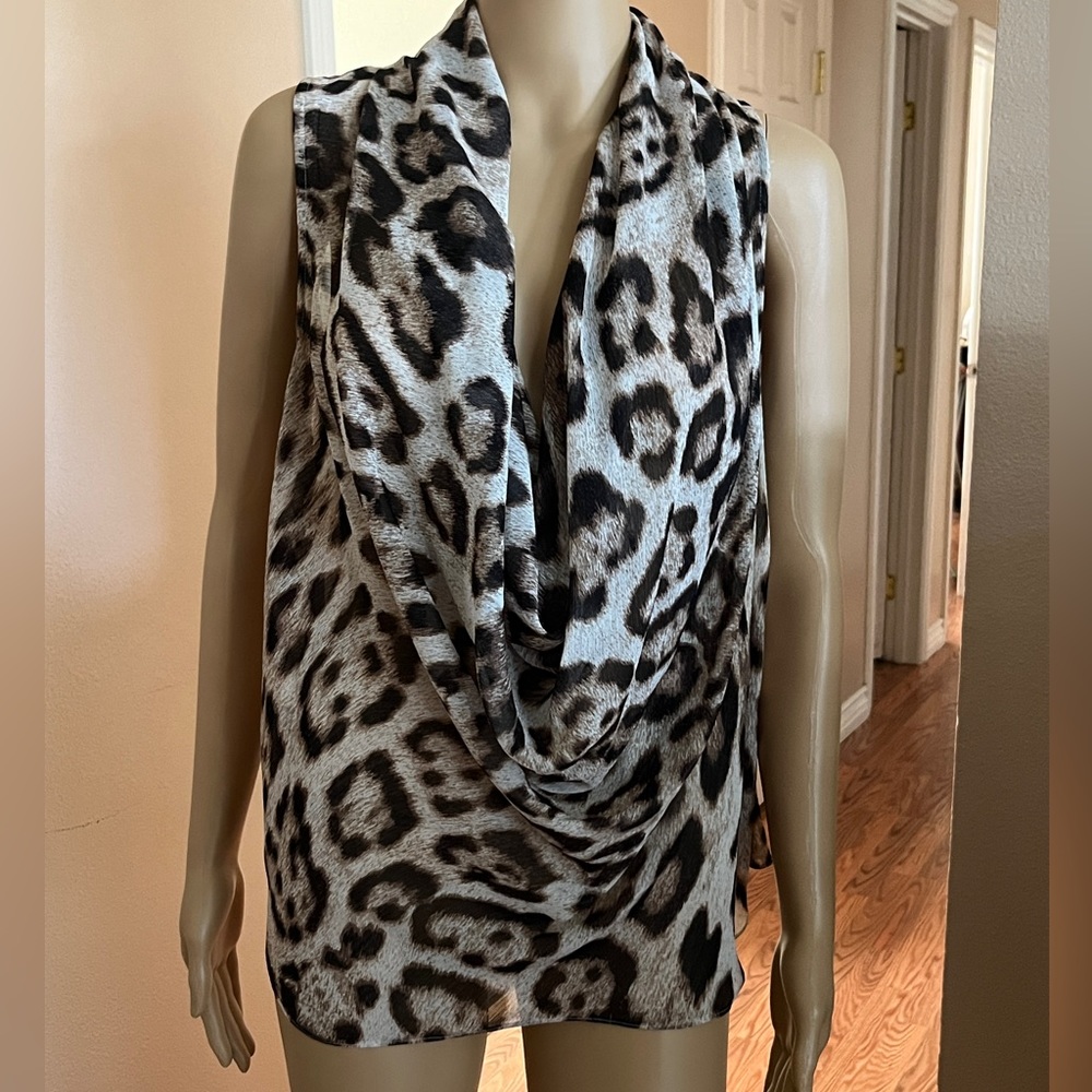 INC Leopard Print Top - Size 10 - Picture 1 of 5